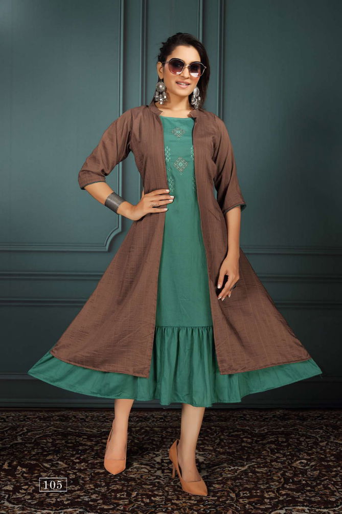 Saadgi Mohey Fancy Festive Wear Designer Kurti With Jacket Collection